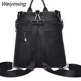 Weiyinxing Leather Shoulder Bags School Bag For Teenage Girls Travel Back pack Sac A Dos Femme New Women Multifunctional Backpack