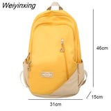 Weiyinxing Kawaii Nylon Waterproof Backpack Big Travel Bag for Boy Cool Laptop Packet Fashion Teenager Bookbag College Women Schoolbag