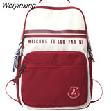 Weiyinxing Green Student Bag Girl Travel Book Laptop Backpack Trendy Women Leisure School Bags Ladies Nylon College Backpack Fashion