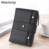Weiyinxing Women Wallet Simple Retro Rivets Short Wallet Coin Purse Card Holders Handbag for Girls Purse Small Wallet Ladies Bolsa Feminina