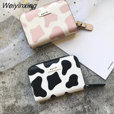 Weiyinxing Women PU Leather Wallet Ladies Small Mini Coin Purse Printing Wallets Short Zipper Credit Card Holder for Cute Female Purses