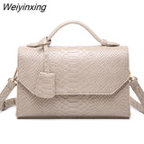 Weiyinxing FASHION Ostrich Serpentinee Crossbody Bags for Women 2023 Mini Luxury Messenger Shoulder Bags Designer PU Leather Handbag