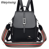 Weiyinxing Women's Backpack 2023 New Travel Large Backpack PU Leather Handbag Schoolbag For Girls Women's bag Female Shoulder Back mochila