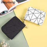 Weiyinxing Ladies Wallet Women's Wallet Made of Leather Female Diamond Short Wallet Wrist Strap Zipper Wallet Mobile Phone Bag