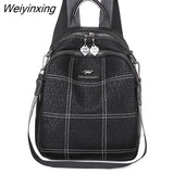 Weiyinxing a Dos Casual Travel Ladies Bagpack Mochilas School Bags The New Women Soft Leather Backpacks Vintage Female Shoulder Bags