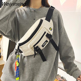 Weiyinxing Product Unisex Pure Color Shoulder Bag Fashion Casual Mini Boys Girls Chest Package Inclined Shoulder Bag Nylon Cool style