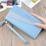 Weiyinxing Leather Wallet Long Tassel Women Wallets Zipper Purse Cartoon Patchwork Panelled Wallets Coin Purse Card Holder Carteira