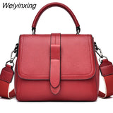 Weiyinxing Quality Genuine Leather Women Shoulder Crossbody Bags 2023 Luxury Designer Female Handbag Fashion Lady Cow Leather Tote Sac