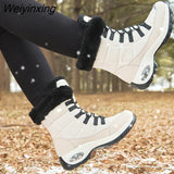 Weiyinxing 2023 Platform Boots Winter Shoes Women Snow Boots Platform Keep Warm Ankle Boots with Thick Fur Heels Botas Mujer Cute