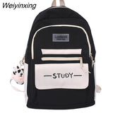 Weiyinxing Travel Waterproof Book Bags Trendy Red Women Student Kawaii Laptop School Bag Female Fashion Lady College Backpack Cute New