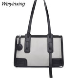 Weiyinxing Genuine Leather Women Handbags Fashion Luxury Brand Large Shoulder Bags High Quality Soft Cowhide Female Messenger Bag Tote