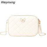 Weiyinxing Embroidery Shoulder Bag Mini Ladies Design PU Leather Messenger Square Bag Women Purses and Handbags Crossbody Bags