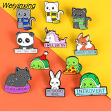 Weiyinxing Girls Metal Brooch Cute Animal Matching Bag Accessories BROOCH BADGE Punk Gothic Brooch Pin Jewelry Fashion Jewelry Gift