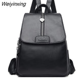 Weiyinxing The New Women Backpack Large Capacity School Bags for Teenagers Girls Leather School Backpack Lady Shoulder Bag Sac A Dos