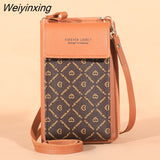 Weiyinxing Women Wallet Solid Color Small Shoulder Bag Multi-Function Letter Phone Money Wallets Pocket Bags Clutch Organizer Storage