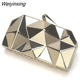 Weiyinxing Acrylic Box Geometric Evening Bag Clutch Bags Elegent Chain Women Handbag for Party Shoulder Bag for Wedding/Dating/Party