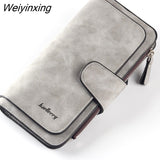 Weiyinxing Wallet Women Leather Luxury Card Holder Clutch Casual Women Wallets Zipper Pocket Hasp Ladies Wallet Female Purse