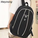 Weiyinxing Boy High Capacity New School Bag Trendy Lady Men Backpack Fashion Male Women Laptop College Backpack Female Travel Book Bag