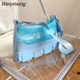 Weiyinxing PVC Summer Jelly Shoulder Bag for Women Handbags and Purses Clear Crossbody Bags Ladies Casual Bag