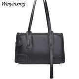 Weiyinxing Genuine Leather Women Handbags Fashion Luxury Brand Large Shoulder Bags High Quality Soft Cowhide Female Messenger Bag Tote