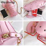 Weiyinxing Luxury Designer Handbag Lobster Novelty Bags for Women Shoulder Crossbody Bag Creative Kawaii Chain Clutch Purses Handbags