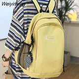 Weiyinxing Student Nylon Backpack Female Kawaii College Backpack Trendy Girl Travel School Bag Fashion Cool Cute Women Laptop Book Bag