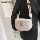 Weiyinxing Color PU Leather Fanny Pack For Women Stylish Waist Pack Ladies Classic Black Waist Bag Female Handbag 2023 Trended Brand