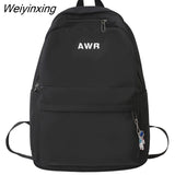 Weiyinxing Male Travel Female Solid Color New Backpack Lady Men Laptop Women Backpack Student Bag Boy Girl Harajuku School Bag Fashion