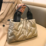 Weiyinxing Warm New Fashion Space Handbag Nylon Cotton Casual Tote Bags For Women Large Capacity Commuter Handbag Female Underarm bag