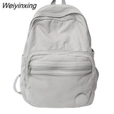 Weiyinxing New Girl Canvas Travel School Bag Cool Lady Student Backpack Female Kawaii College Backpack Trendy Women Laptop Book Bag