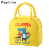 Weiyinxing Lunch Bag Lunch Box Thermal Insulated Canvas Tote Pouch Kids School Dinner Container Travel Picnic Food Storage Bag