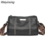 Weiyinxing Women Genuine Leather Handbags Luxury Designer 3 Layers Cow Leather Shoulder Crossbody Bags Ladies Large Capacity Messenger Bag