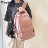 Weiyinxing Quality College Waterproof Nylon Womens Backpack Teenage Girl School Bag Korean Style College Student Bag Laptop Backpack