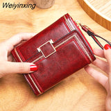 Weiyinxing Women Wallet Coin Pocket 2023 New Hasp Zipper Small Purse Cards Holders Luxury Brand Coin Purse Designer Purse Textured Wallet