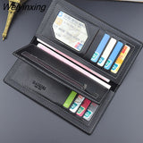 Weiyinxing Men PU Leather Wallets Male Large Capacity Purses Long Multifunctional Money Bag Coin Card Holders Multi-card Position Purse