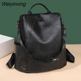 Weiyinxing Women's Backpack Fashion School Bag For Girls High Quality Leisure Shoulder Bag Sac A Dos Vintage Backpack Female Leather Bag