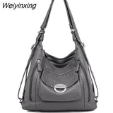 Weiyinxing Leather Luxury Handbags women bags designer Multifunction Shoulder Bags for Women Luxury Soft Large Capacity Casual Tote Bag