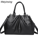 Weiyinxing Women Large Capacity Shoulder Crossbody Bags High Quality Soft Leather Ladies Handbags Luxury Designer Female Messenger Tote Sac