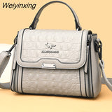 Weiyinxing Quality Crocodile Pattern Leather Women Handbags Luxury Brand Female Shoulder Bag Fashion Messenger Bag New Ladies Tote Sac