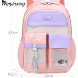 Weiyinxing School Backpacks Waterproof School Bags For Girls Kids Primary Princess Kawaii Crossbody Backpack For 1 Grade Designer