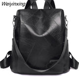 Weiyinxing Women's Backpack Fashion School Bag For Girls High Quality Leisure Shoulder Bag Sac A Dos Vintage Backpack Female Leather Bag