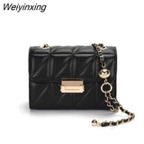 Weiyinxing bag 2023 women new luxury bags chain messenger bag lattice small square bag fashion designer trend handbags