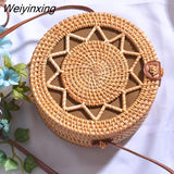 Weiyinxing Round Mulit Style Straw Bag Handbags Women Summer Rattan Bag Handmade Woven Beach Circle Bohemia Handbag New Fashion