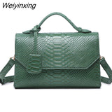 Weiyinxing FASHION Ostrich Serpentinee Crossbody Bags for Women 2023 Mini Luxury Messenger Shoulder Bags Designer PU Leather Handbag