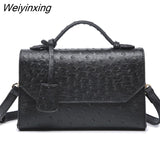 Weiyinxing FASHION Ostrich Serpentinee Crossbody Bags for Women 2023 Mini Luxury Messenger Shoulder Bags Designer PU Leather Handbag