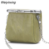 Weiyinxing Women Shoulder bags Fashion Genuine Leather Cosmetic bag Mini Lipstick Bag for Women Solid Cosmetic Bag Small Crossbody Bags