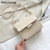 Weiyinxing Brand Women's Small Crossbody Bag Lightweight PU Leather Messenger Bag Flap Handbag Purse Summer Travel Bag for Female