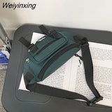 Weiyinxing Product Unisex Pure Color Shoulder Bag Fashion Casual Mini Boys Girls Chest Package Inclined Shoulder Bag Nylon Cool style
