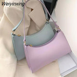 Weiyinxing Simple Female Daily Bag Casual PU Leather Sling Handbag Purse Women Elegant Chain Shoulder Crossbody Bag Shopping Bag