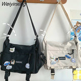 Weiyinxing Women Shoulder Messenger Bag Female Nylon Bag Versatile Postman Bag Student Style High Capacity Shoulder Tooling Package